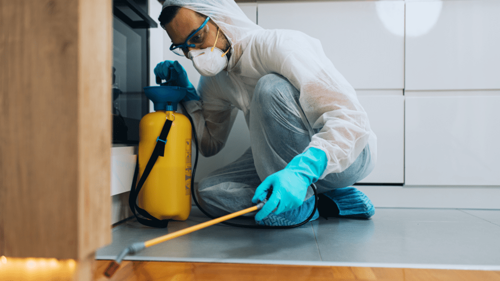 Exterminator Preparing For Exterminating Mice