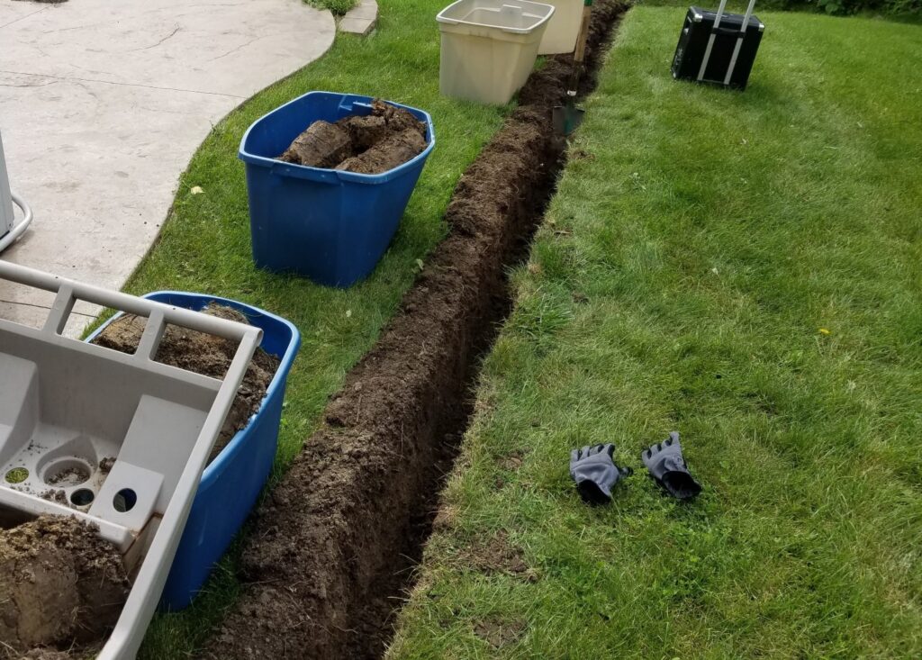 Landscape Drainage Solution French Drain and Drain Basins