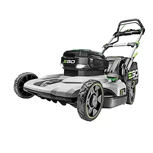 EGO Power+ LM2142SP 21-Inch 56-Volt Lithium-Ion Cordless Electric Dual-Port Walk Behind Self Propelled Lawn Mower  Two 5.0 Ah Batteries & Charger Included