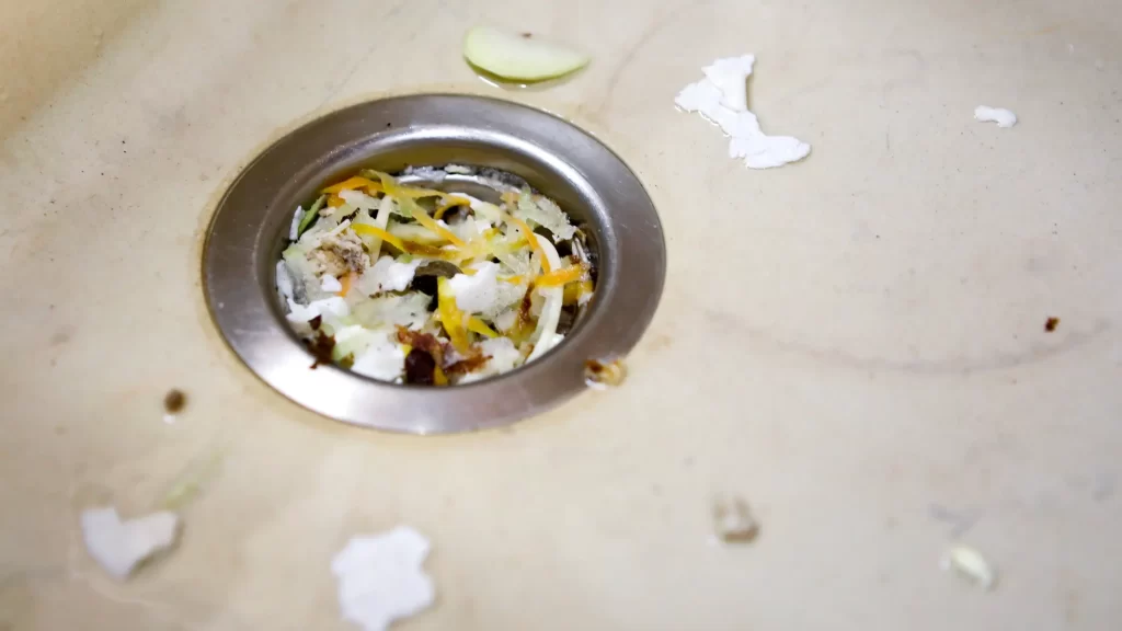 What Not to Put Down the Drain - hard food scraps causing clogged drain