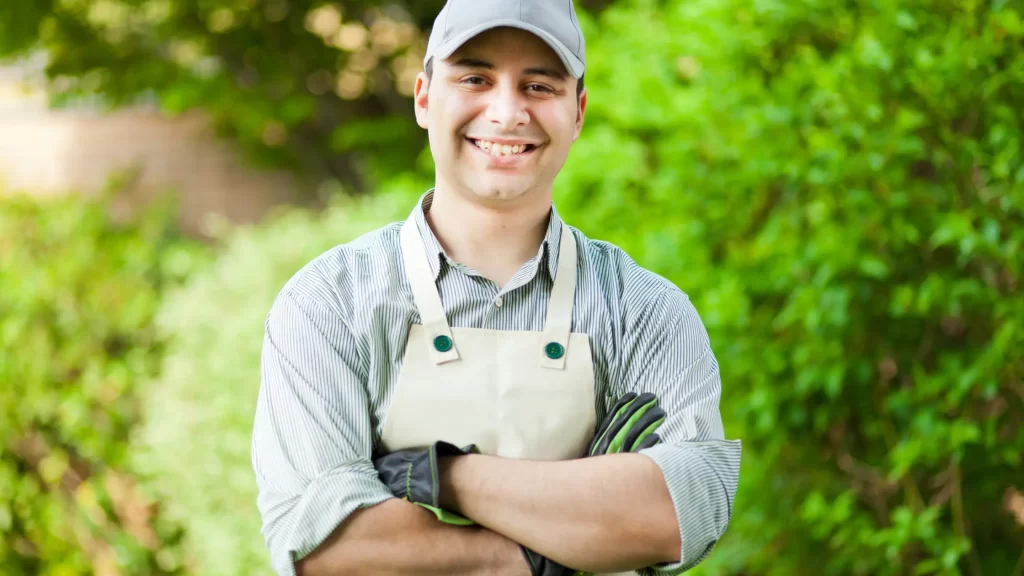 Gardener achieving success with a vibrant outdoor space