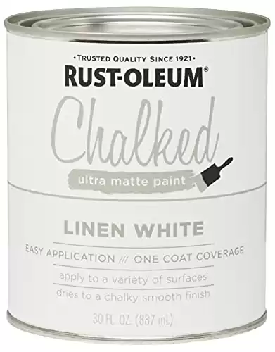 Rust-Oleum 1 qt Brands 285140 Linen White Chalked Ultra Matte Paint, 30 Fl Oz (Pack of 1)
