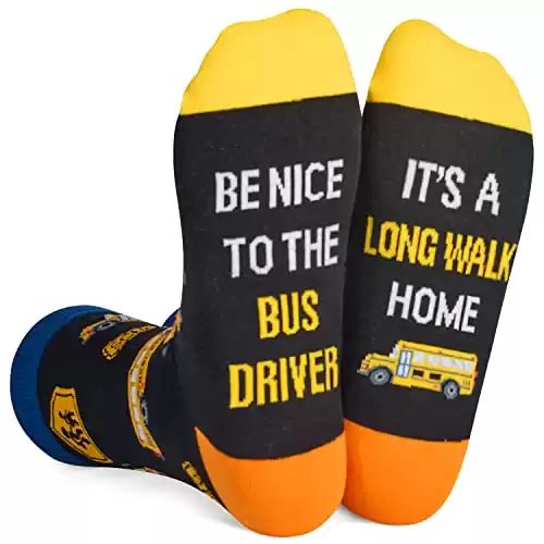Zmart Bus Driver Socks | Bus Driver Appreciation Gifts