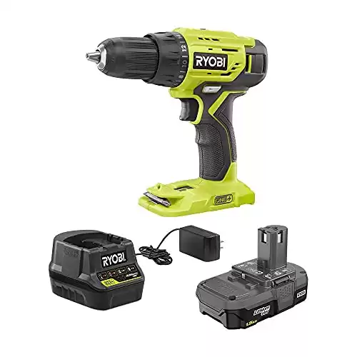 Ryobi P215K 18-Volt ONE+ Lithium-Ion Cordless 1/2 in. Drill/Driver Kit