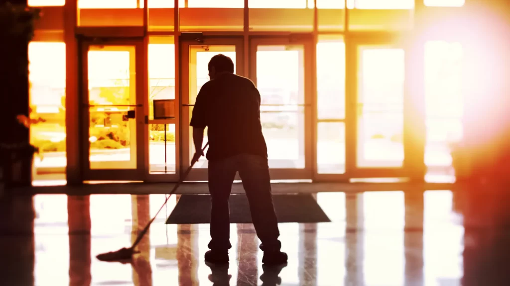 How to Become a Janitor - Mopping An Office Floor