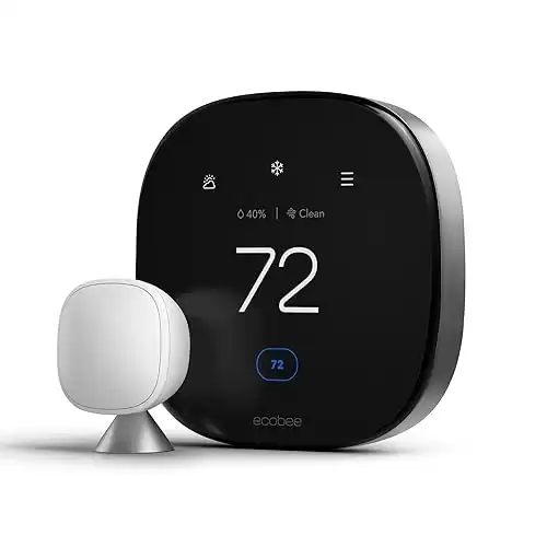 EcoBee New Smart Thermostat Premium with Smart Sensor and Air Quality Monitor