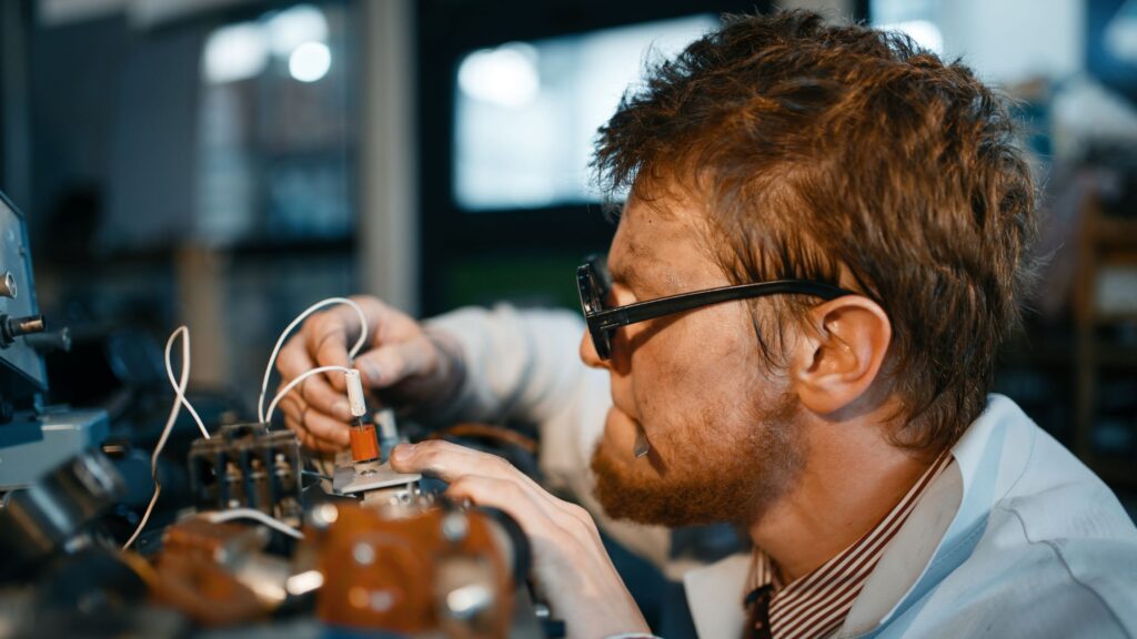 Person working on an electrical project to enhance understanding of electrical terms