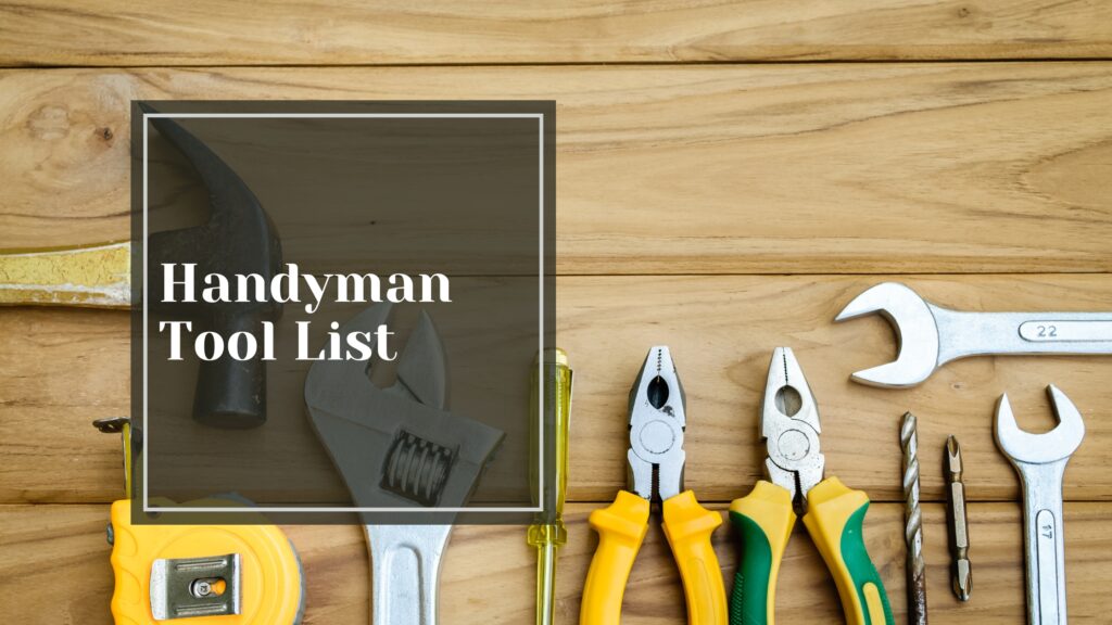 Handyman Tool List - Talking Tradesmen