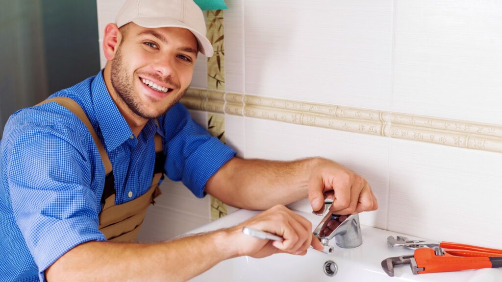 Plumber Using Essential Tools From Plumber Tools List To Complete A Plumbing Task With Precision And Confidence