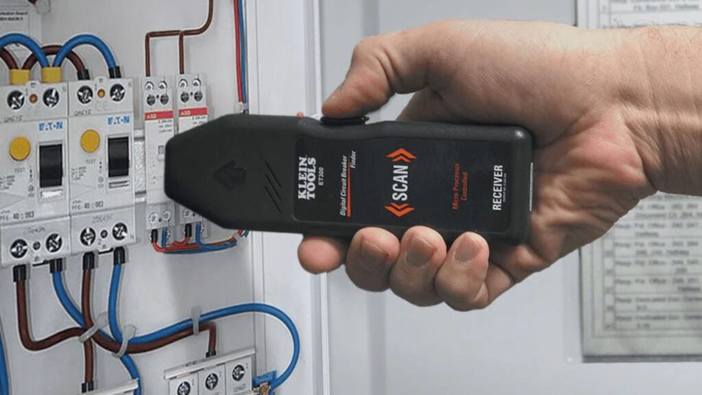 Using the Klein Tools ET310 for accurate and sensitive circuit detection, one of the best circuit breaker finders