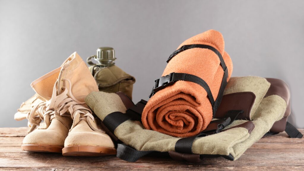 Essential winter gear for tradesmen, including insulated boots and a warm blanket for job site comfort